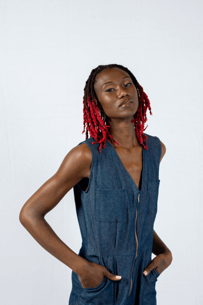 Flare Leg Denim Jumpsuit Detroit Makers Market