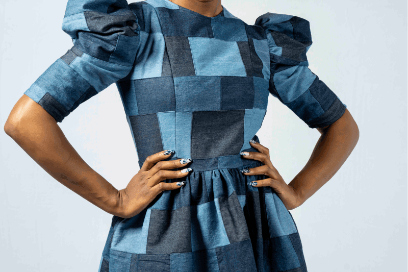 Patchwork Denim Dress