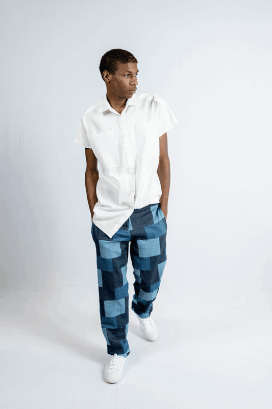 Patchwork Denim Pant