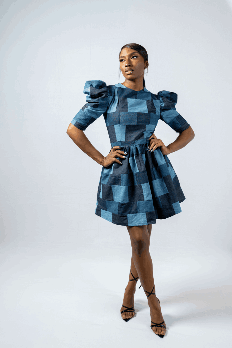 Patchwork Denim Dress